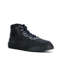 schwarze hohe Sneakers aus Wildleder von Hogan