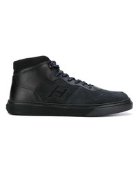 schwarze hohe Sneakers aus Wildleder von Hogan