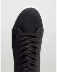 schwarze hohe Sneakers aus Wildleder von Asos