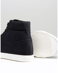 schwarze hohe Sneakers aus Wildleder von Asos