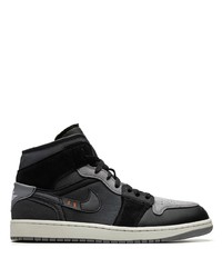 schwarze hohe Sneakers aus Wildleder von Jordan