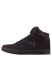 schwarze hohe Sneakers aus Wildleder von Kappa