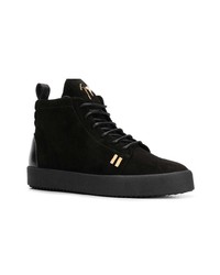 schwarze hohe Sneakers aus Wildleder von Giuseppe Zanotti Design