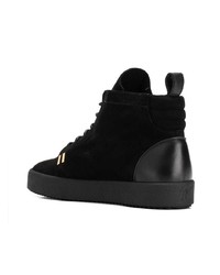 schwarze hohe Sneakers aus Wildleder von Giuseppe Zanotti Design