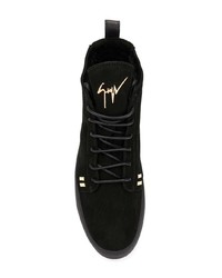 schwarze hohe Sneakers aus Wildleder von Giuseppe Zanotti Design