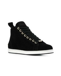 schwarze hohe Sneakers aus Wildleder von Jimmy Choo