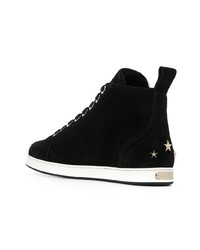 schwarze hohe Sneakers aus Wildleder von Jimmy Choo