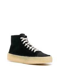 schwarze hohe Sneakers aus Wildleder von Clarks Originals