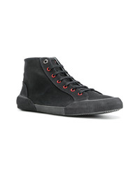 schwarze hohe Sneakers aus Wildleder von Lanvin