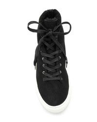 schwarze hohe Sneakers aus Wildleder von Officine Creative