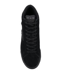 schwarze hohe Sneakers aus Wildleder von Ea7 Emporio Armani