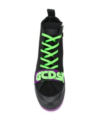 schwarze hohe Sneakers aus Wildleder von Gcds