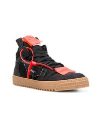 schwarze hohe Sneakers aus Wildleder von Off-White