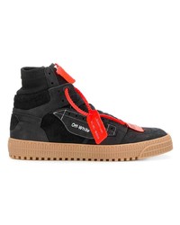 schwarze hohe Sneakers aus Wildleder von Off-White