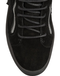 schwarze hohe Sneakers aus Wildleder von Giuseppe Zanotti