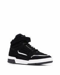 schwarze hohe Sneakers aus Wildleder von Leandro Lopes