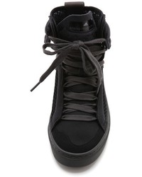 schwarze hohe Sneakers aus Wildleder von adidas by Stella McCartney