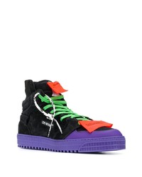 schwarze hohe Sneakers aus Wildleder von Off-White