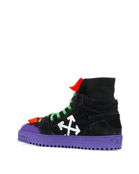 schwarze hohe Sneakers aus Wildleder von Off-White