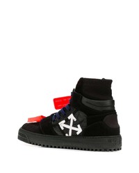 schwarze hohe Sneakers aus Wildleder von Off-White