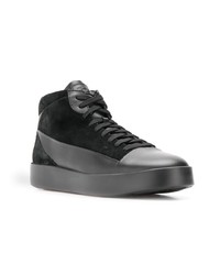 schwarze hohe Sneakers aus Wildleder von Santoni