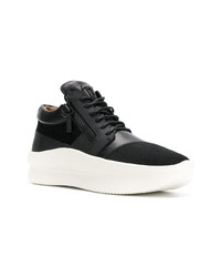 schwarze hohe Sneakers aus Wildleder von Giuseppe Zanotti Design