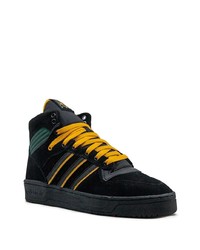 schwarze hohe Sneakers aus Wildleder von adidas