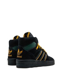 schwarze hohe Sneakers aus Wildleder von adidas