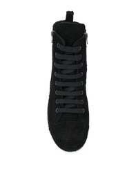 schwarze hohe Sneakers aus Wildleder von Ann Demeulemeester