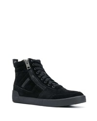 schwarze hohe Sneakers aus Wildleder von Diesel