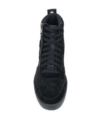 schwarze hohe Sneakers aus Wildleder von Diesel