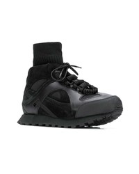 schwarze hohe Sneakers aus Wildleder von Maison Margiela