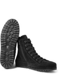 schwarze hohe Sneakers aus Wildleder von Ann Demeulemeester
