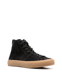 schwarze hohe Sneakers aus Wildleder von Tom Ford