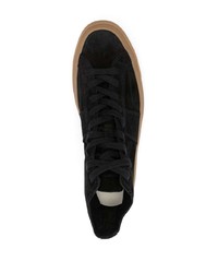 schwarze hohe Sneakers aus Wildleder von Tom Ford