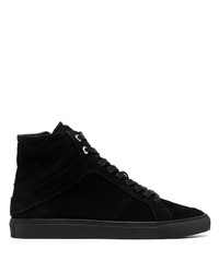 schwarze hohe Sneakers aus Wildleder von Zadig & Voltaire