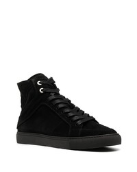 schwarze hohe Sneakers aus Wildleder von Zadig & Voltaire