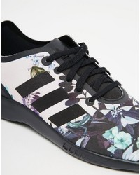 schwarze hohe Sneakers mit Blumenmuster von adidas