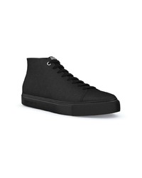 schwarze hohe Sneakers mit Schlangenmuster von Swear