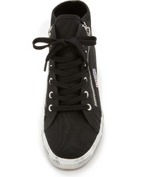 schwarze hohe Sneakers von Superga