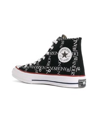 schwarze hohe Sneakers von Converse X JW Anderson