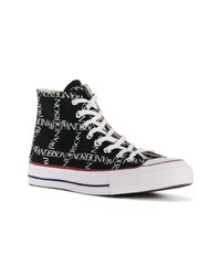 schwarze hohe Sneakers von Converse X JW Anderson