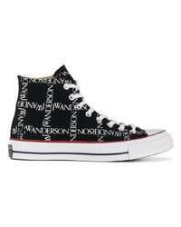 schwarze hohe Sneakers von Converse X JW Anderson