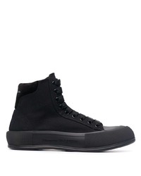 schwarze hohe Sneakers von Alexander McQueen