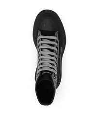 schwarze hohe Sneakers von Alexander McQueen