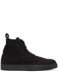 schwarze hohe Sneakers von Ann Demeulemeester