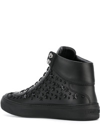 schwarze hohe Sneakers von Jimmy Choo