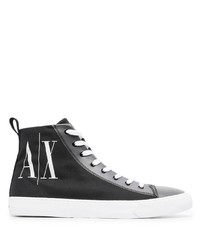 schwarze hohe Sneakers von Armani Exchange