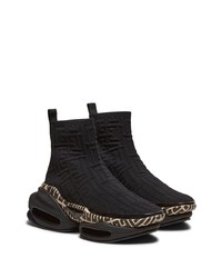 schwarze hohe Sneakers von Balmain