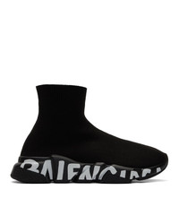 schwarze hohe Sneakers von Balenciaga